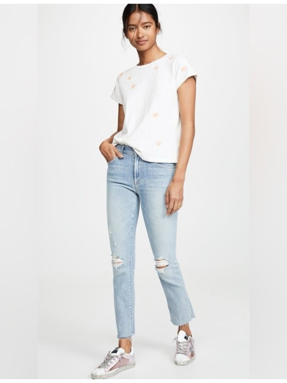 MOTHER The Rascal Ankle Snippet Mid Rise Straight Leg Jeans - 30" - Picture 2 of 16
